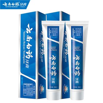 云南白药  洁齿护龈改善牙龈问题减少牙垢清新口气经典留兰香型牙膏180g*2
