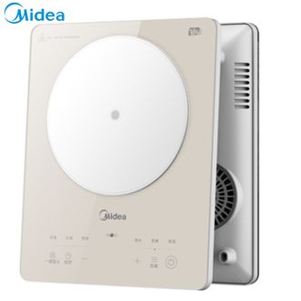 美的/Midea  电磁炉  2200W大功率多档调节家用火锅炉爆炒一体玻璃面板匀火加热定时功能超薄防水  E22B23