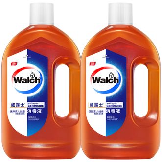 威露士（Walch）  消毒液1.6L*2瓶 家用消毒液衣物地板玩具宠物用品等多用途可用杀菌消毒水 松木清香型 家庭装