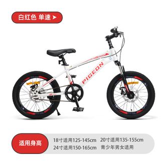 飞鸽（FLYING PIGEON）  碟刹山地车男孩变速减震中学生脚踏车 单速 18寸