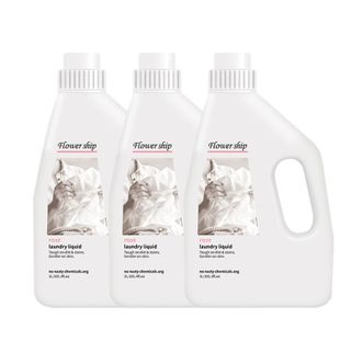 花卉诗/Flower ship  （3kg*3瓶）玫瑰植物香氛洗衣液18斤 持久留香深层去渍低泡易漂洗