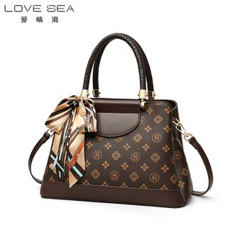 爱情海/Love sea  复古撞色斜挎包女包牛皮妈妈包高级感实用通勤女士手提包AQH4772