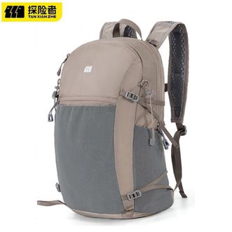 探险者（TAN XIAN ZHE）  轻户外皮肤包徒步旅游双肩包大容量旅行便携超轻爬山书包 【深卡其】