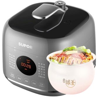 苏泊尔（SUPOR）  球釜白陶晶内胆13大功能 3种口感4小时预约2.3L电压力锅SY-23FC27Q