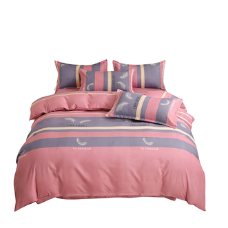 宜恋  植物羊绒冬款床品四件套 磨毛亲肤套 200*230  漫步人生