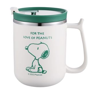 史努比（SNOOPY）  480ml马克杯带盖勺不锈钢办公室咖啡杯男女泡茶水杯杯子HJS-9127颜色随机