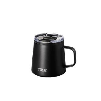 TKK  带盖316不锈钢办公室咖啡喝茶水杯保温杯240ml悦氧Life马克杯 夜澜黑 TKK2041
