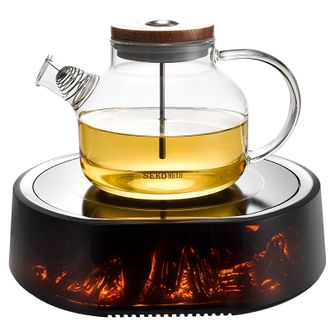 新功/Seko  家用电陶炉煮茶壶泡茶专用烧水壶不挑壶静音电茶炉煮茶器Q32+758