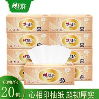 心相印  金装金典100抽三层面巾纸*20包 金装经典DT23100