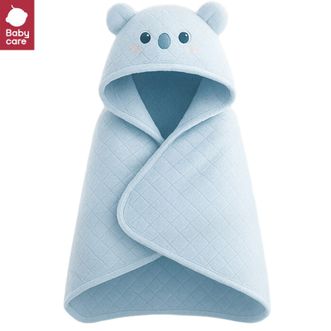 babycare  新生儿加厚浴巾宝宝浴袍毛巾斗篷暖绒盖毯裹巾105*105cm