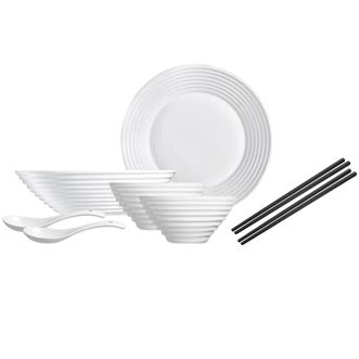 乐美雅（Luminarc）  华瑞娜白玉餐具8件套 LC-B1119