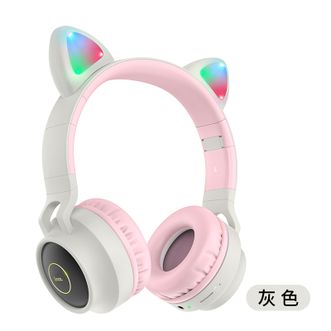 hoco.  无线蓝牙耳机 猫耳朵蓝牙头戴式耳机W27 【灰色】