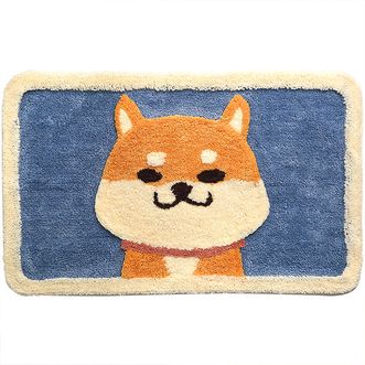 大江地垫地毯植绒浴室吸水垫-秋田犬-45*65cm
