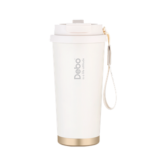 Debo  保温杯咖啡杯316不锈钢杯子安利 米白色500ml   DEP-DS415
