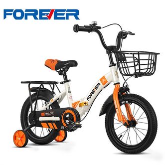永久（FOREVER）儿童自行车男女款可折叠4-6-8-10岁小学生儿童辅助轮宝宝童车红色
