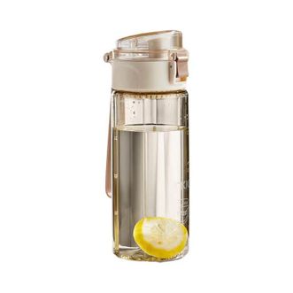 TKK  辛格Tritan运动水杯塑料杯耐高温运动水壶  奶咖白 400ml   TKK1001