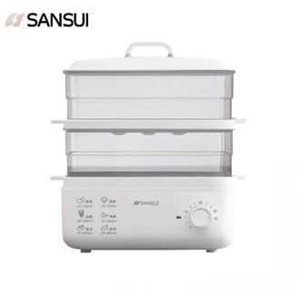 SANSUI  电蒸锅SZG10 蒸炖锅多功能家用隔水炖盅全自动预约蒸汽锅电煮锅 多功能双层电蒸锅
