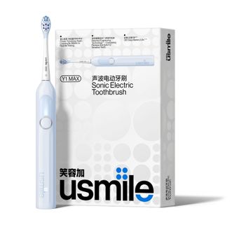 笑容加 (usmile)  电动牙刷声波震动 防水强续航深度清洁 成人男女情侣生日实用礼物 Y1MAX钴蓝