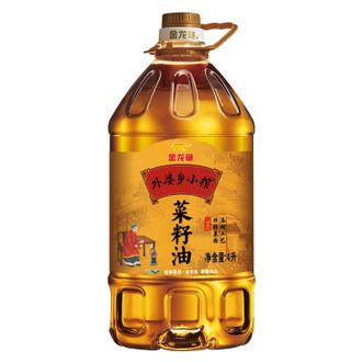 金龙鱼  外婆乡小榨菜籽油4L非转基因压榨工艺植物油家用炒菜