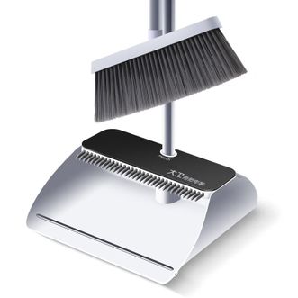 大卫  大卫扫把簸箕组合套装魔术扫把不粘头发可伸缩梳齿扫地扫帚笤帚F10