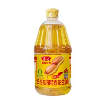 鲁花  香味经典5S压榨特香花生油 滴滴浓香高纯度营养健康 1.8L