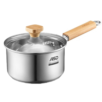 爱仕达/ASD  不锈钢奶锅 加高加厚锅体 电磁炉燃气通用 二十厘米
