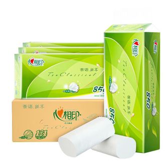 心相印无芯卷纸茶语丝享卷纸4层85g10卷4提装LR2010