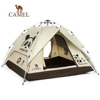 骆驼/Camel  【熊猫联名】户外露营便携式折叠 全自动液压帐篷（220*200*135cm）