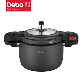 Debo  铂特高压锅家用304不锈钢不粘防爆压力锅燃气电磁炉通用 黑色-4.5L 20cmDEP-828