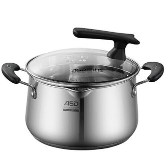爱仕达/ASD  汤锅不锈钢锅家用炖锅奶锅大汤锅24CM复底燃气电磁炉通用TS24L1Q
