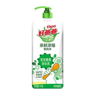 好爸爸Kispa洋甘菊香型洗洁精肤浓缩餐具净1kg/瓶