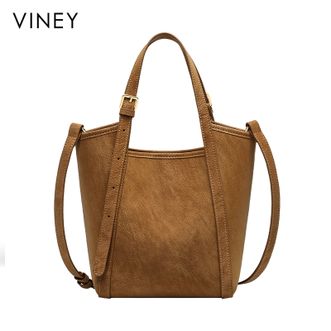 viney  大容量真皮菜篮子包女秋冬新款单肩手提斜挎包 V93745