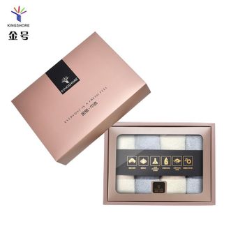 金号  新疆棉纯棉毛巾 四条礼盒装 60*30cm 66g 吸水面巾洗脸巾 扶桑寄语系列 四条装