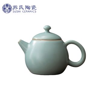 苏氏陶瓷/SUSHI CERAMICS  汝窑泡茶壶 汝瓷龙蛋茶壶礼盒装