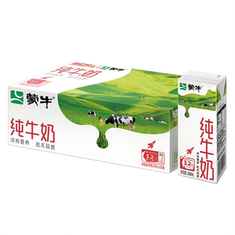 蒙牛  全脂纯牛奶营养早餐伴侣200mlx24盒