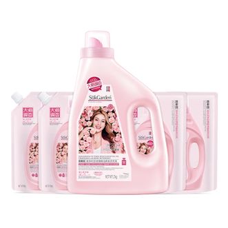 蔬果园/SukGarden  天然玫瑰精油香氛洗衣液洁净柔顺除菌除螨2kg*1+500g*4 SGY4805-ZS