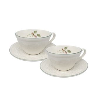 WEDGWOOD  威基伍德欢愉假日树莓2杯2碟 1053996-01