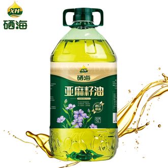 XH  亚麻籽油5L 一级冷压榨食用油 热炒营养健康油