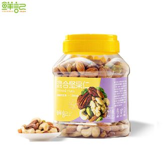 鲜记/xianjee  混合纯果仁348g/罐 儿童孕妇零食 每日坚果年货炒货 干果坚果小吃