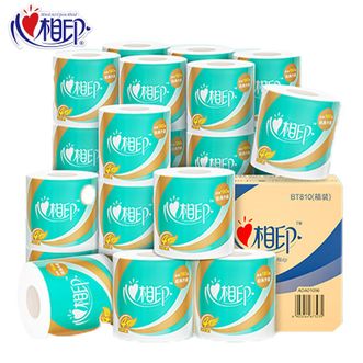 心相印卷纸【心柔系列180克*27卷整箱】卫生纸家用厕纸有芯卷纸纸巾大卷纸