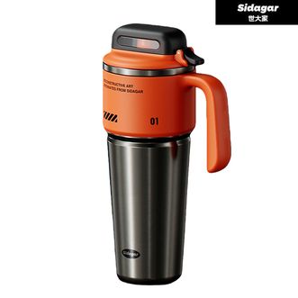 世大家  赛博保温杯 大容量水杯 吸管陶瓷内胆冰霸杯 车载杯1000ml