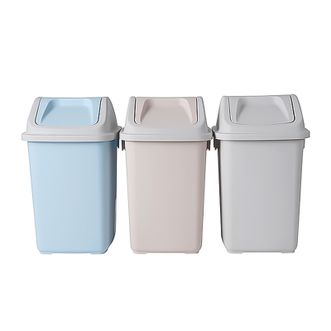 美丽雅  垃圾桶 家用客厅厕所卫生桶 简约摇盖收纳篓 小号颜色随机8L