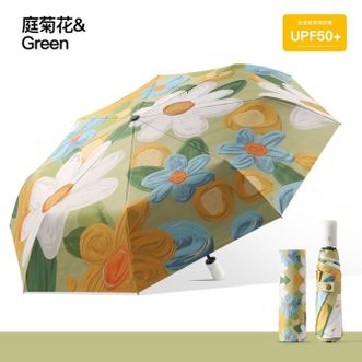 美度MAYDU   自动数码印花晴雨伞 黑胶防晒防紫外线太阳伞 晴雨两用雨伞 时尚遮阳伞 庭菊花 8骨