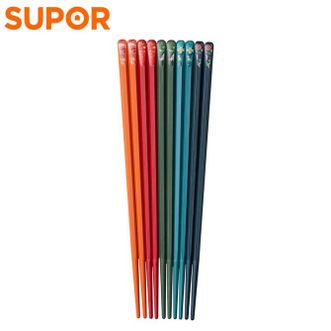 苏泊尔（SUPOR）  筷子合金筷防滑防霉耐高温家庭筷子分色贴片5双 TK-2059E