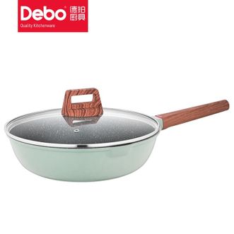 Debo  德铂煎锅不粘平底锅牛排锅炒菜锅28CM燃气电磁炉通用DEP-DS315 双侧导流口 耐磨