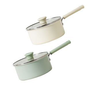 红厨  陶瓷小奶锅宝宝专用辅食锅婴儿无涂层泡面汤锅煮面不粘锅20cm RNA20JT24-WC 白色