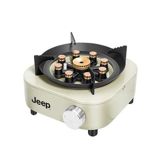 Jeep  10KW猛火分体式九星旋钮卡式炉 米白色