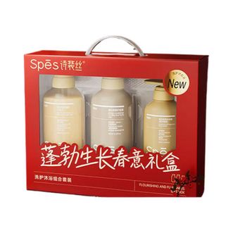 诗裴丝spes  春意套盒（蛋白柔顺洗护480ml+帐中鹅梨380ml 蓬勃生长春意套盒