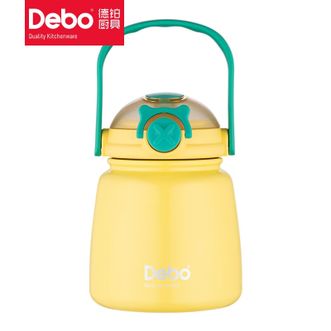 德铂Debo保温杯650ML容量黄色304不锈钢大肚杯