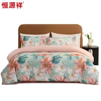 恒源祥 火山绒四件套 小油画 A类抗菌床品套件 200*230cm 恒源祥 火山绒四件套 小油画 A类抗菌床品套件 200*230cm